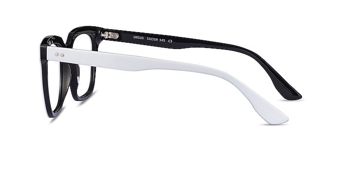 Ursus White Black Acétate Montures de lunettes de vue d'EyeBuyDirect