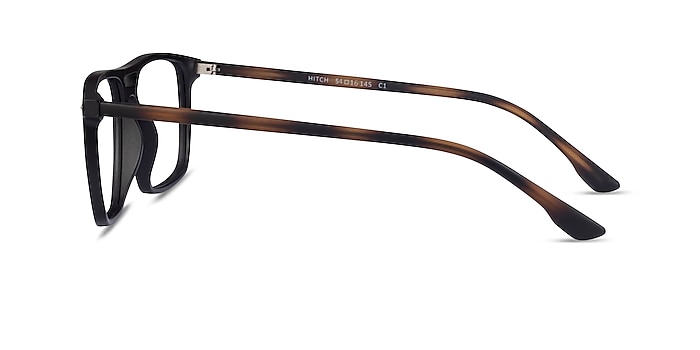 Hitch Matte Black Tortoise Plastique Montures de lunettes de vue d'EyeBuyDirect
