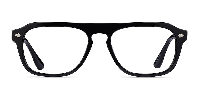 Cedar Black Acetate Eyeglass Frames from EyeBuyDirect