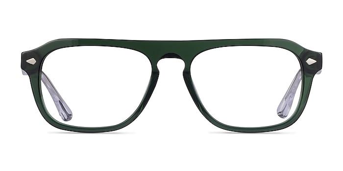 Cedar Clear Green Acétate Montures de lunettes de vue d'EyeBuyDirect