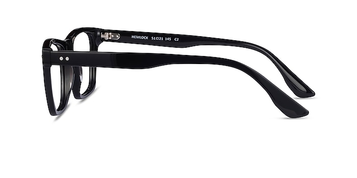 Hemlock Black Acetate Eyeglass Frames from EyeBuyDirect