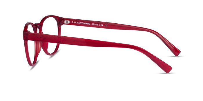 Hawthorne Clear Red Eco-friendly Eyeglass Frames from EyeBuyDirect