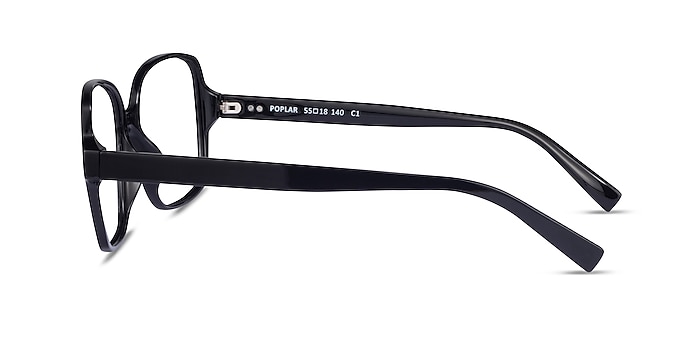 Poplar Black Plastic Eyeglass Frames from EyeBuyDirect