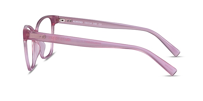 Almond Clear Pink Plastic Eyeglass Frames from EyeBuyDirect