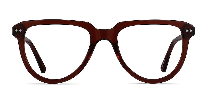 Hardin Clear Brown Acétate Montures de lunettes de vue d'EyeBuyDirect