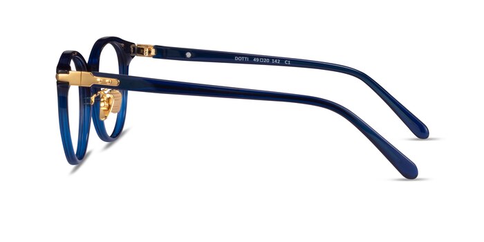 Dotti Blue Gold Acétate Montures de lunettes de vue d'EyeBuyDirect