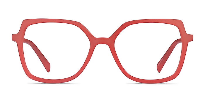 Lunette Matte Red Plastic Eyeglass Frames from EyeBuyDirect