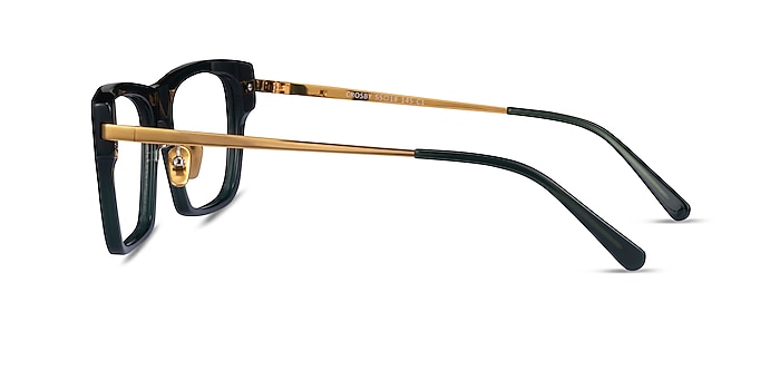 Crosby Teal Gold Acetate Eyeglass Frames from EyeBuyDirect