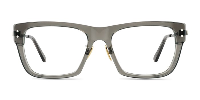Crosby Clear Gray Gunmetal Acetate Eyeglass Frames from EyeBuyDirect