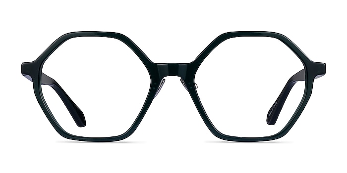 Aldridge Dark Green Acetate Eyeglass Frames from EyeBuyDirect