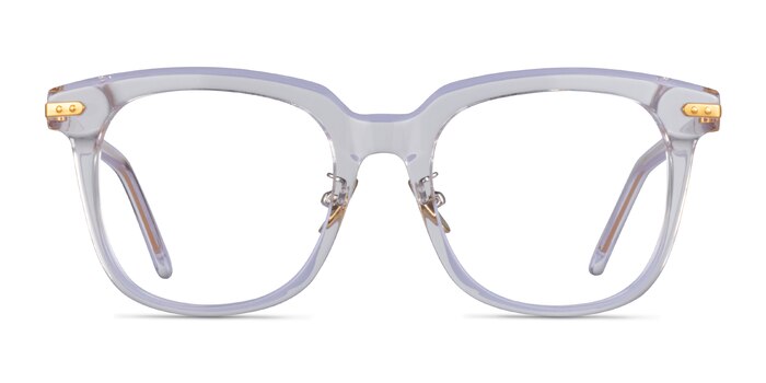 Hadley Clear Gold Acétate Montures de lunettes de vue d'EyeBuyDirect