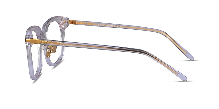 Hadley Clear Gold Acetate Eyeglass Frames from EyeBuyDirect