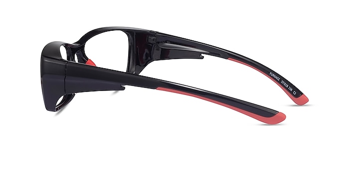 Furnace Black Red Plastic Eyeglass Frames from EyeBuyDirect