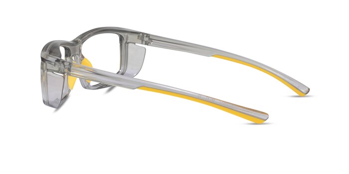 Drill Clear Gray Yellow Plastique Montures de lunettes de vue d'EyeBuyDirect