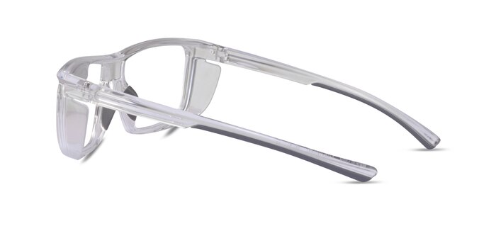Cast Clear Gray Plastique Montures de lunettes de vue d'EyeBuyDirect