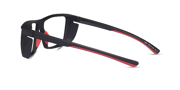 Cast Black Red Plastic Eyeglass Frames from EyeBuyDirect