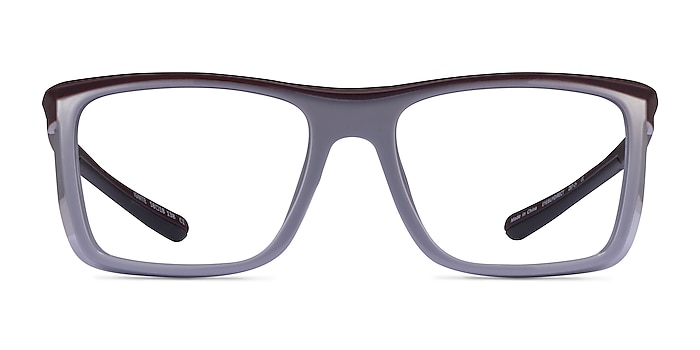 Ignite Dark Red Gray Plastic Eyeglass Frames from EyeBuyDirect