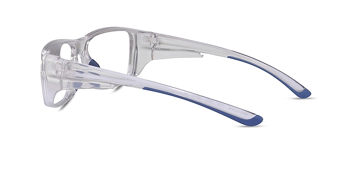 Buff Clear Blue Plastic Eyeglass Frames from EyeBuyDirect