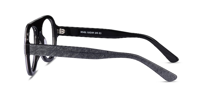 Revel Shiny Gray Acétate Montures de lunettes de vue d'EyeBuyDirect