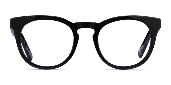 Lush Black Floral Acetate Eyeglass Frames from EyeBuyDirect