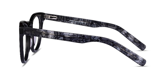 Lush Black Floral Acetate Eyeglass Frames from EyeBuyDirect