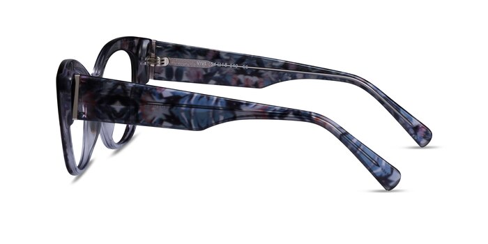 Vivi Clear Gray Floral Acétate Montures de lunettes de vue d'EyeBuyDirect