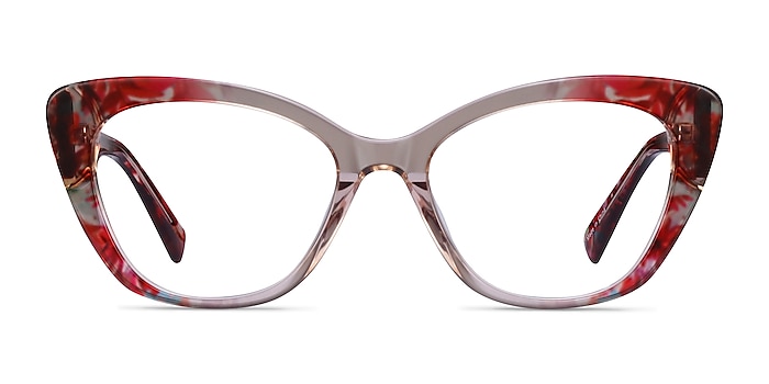 Vivi Clear Nude Floral Acetate Eyeglass Frames from EyeBuyDirect