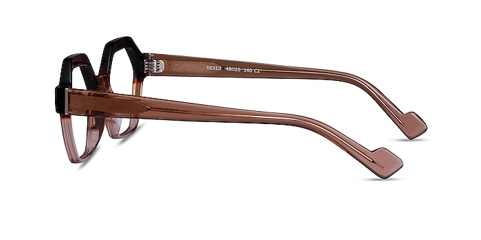 Hexed Tortoise Clear Brown Acetate Eyeglass Frames from EyeBuyDirect