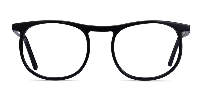 Regent Noir Acétate Montures de lunettes de vue d'EyeBuyDirect