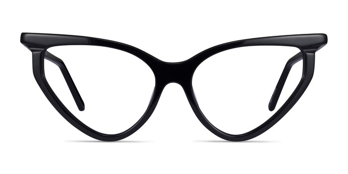 Siamese Noir Acétate Montures de lunettes de vue d'EyeBuyDirect