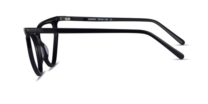 Siamese Noir Acétate Montures de lunettes de vue d'EyeBuyDirect
