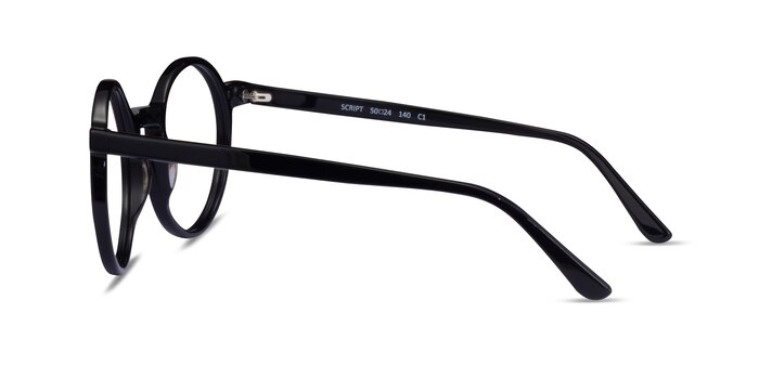 Script Noir Acétate Montures de lunettes de vue d'EyeBuyDirect