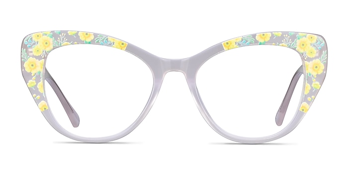 Thistle Clear Floral Acetate Eyeglass Frames from EyeBuyDirect