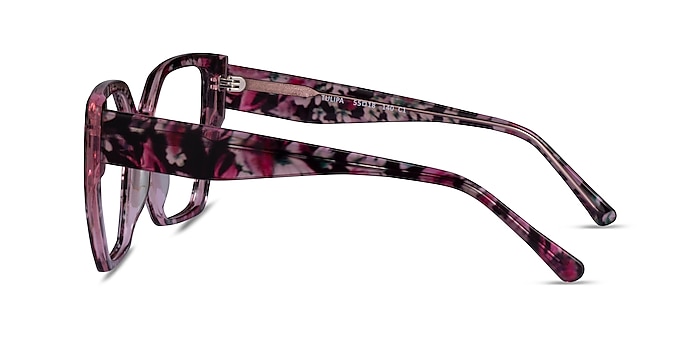 Tulipa Red Floral Acetate Eyeglass Frames from EyeBuyDirect