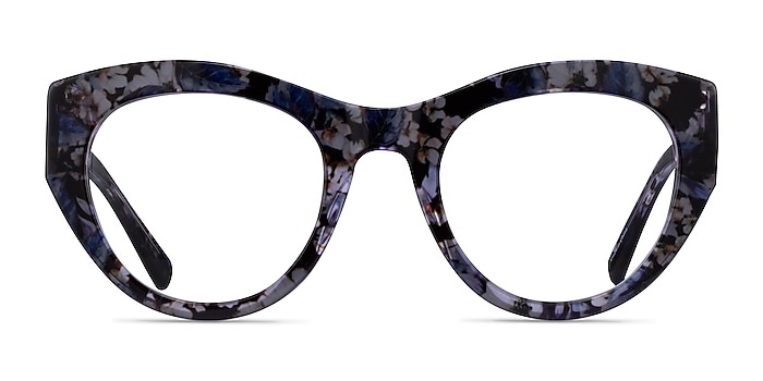 Angelica Purple Floral Acetate Eyeglass Frames from EyeBuyDirect