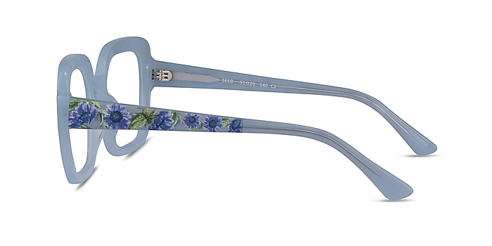 Seed Clear Blue Acetate Eyeglass Frames from EyeBuyDirect