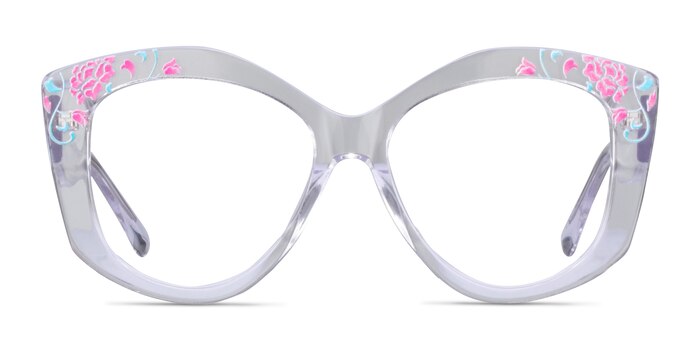 Petalis Clear Floral Acétate Montures de lunettes de vue d'EyeBuyDirect