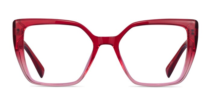 Pierrette Clear Pink Plastique Montures de lunettes de vue d'EyeBuyDirect