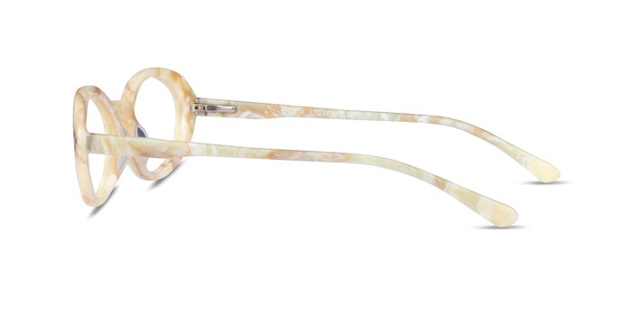 Jetta Light Gold Floral Acétate Montures de lunettes de vue d'EyeBuyDirect