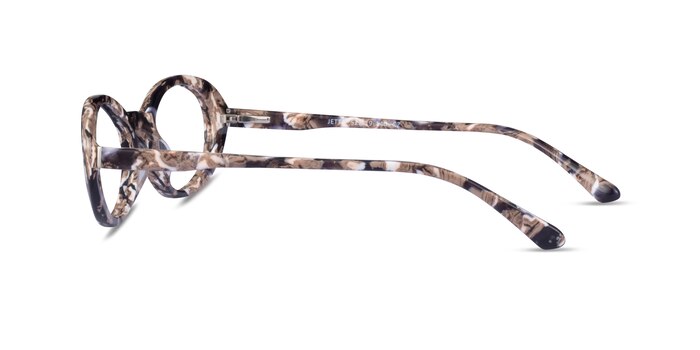 Jetta Brown Gold Floral Acétate Montures de lunettes de vue d'EyeBuyDirect