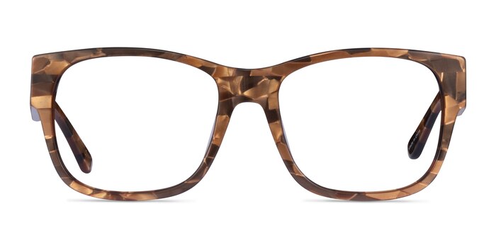 Gemma Brown Floral Acétate Montures de lunettes de vue d'EyeBuyDirect