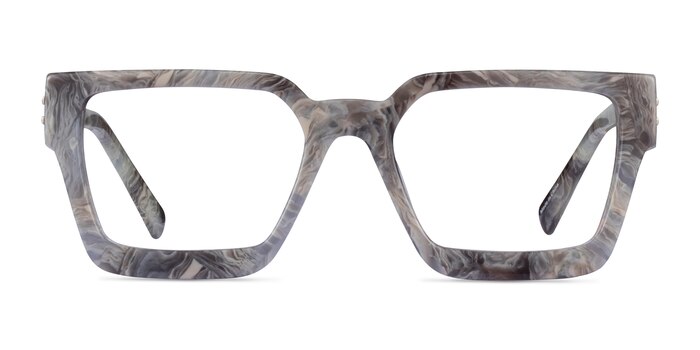 Hestia Gray Floral Acétate Montures de lunettes de vue d'EyeBuyDirect