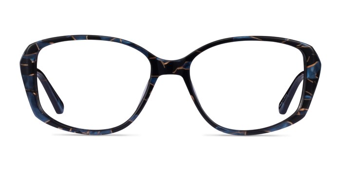 Freya Blue Floral Acetate Eyeglass Frames from EyeBuyDirect