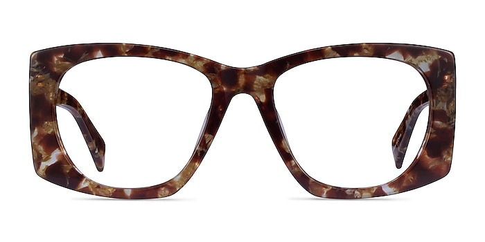 Valencia Marron Acétate Montures de lunettes de vue d'EyeBuyDirect
