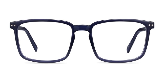 Moringa Crystal Dark Blue Éco-responsable Montures de lunettes de vue d'EyeBuyDirect