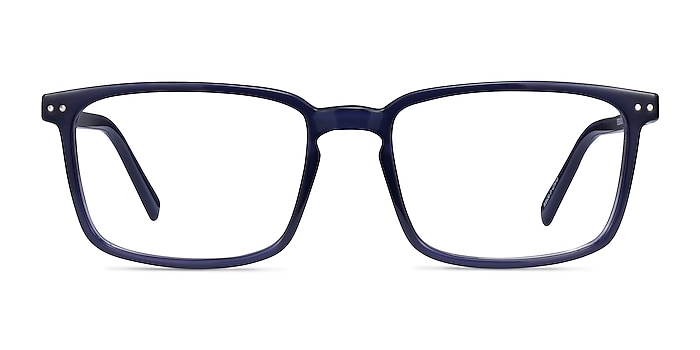 Moringa Crystal Dark Blue Plastic Eyeglass Frames from EyeBuyDirect