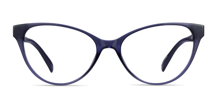 Lantana Crystal Dark Blue Éco-responsable Montures de lunettes de vue d'EyeBuyDirect