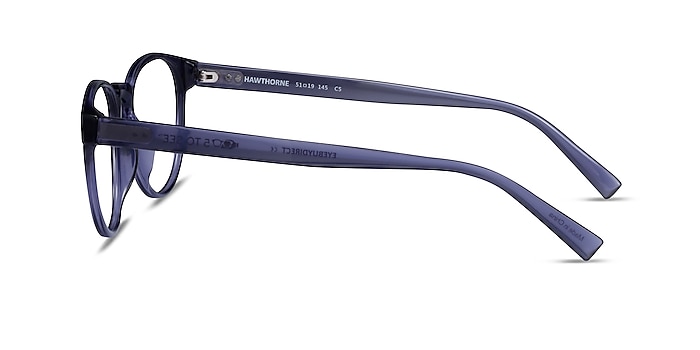 Hawthorne Crystal Dark Blue Plastic Eyeglass Frames from EyeBuyDirect