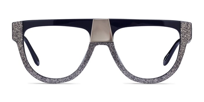 Etho Noir Acétate Montures de lunettes de vue d'EyeBuyDirect