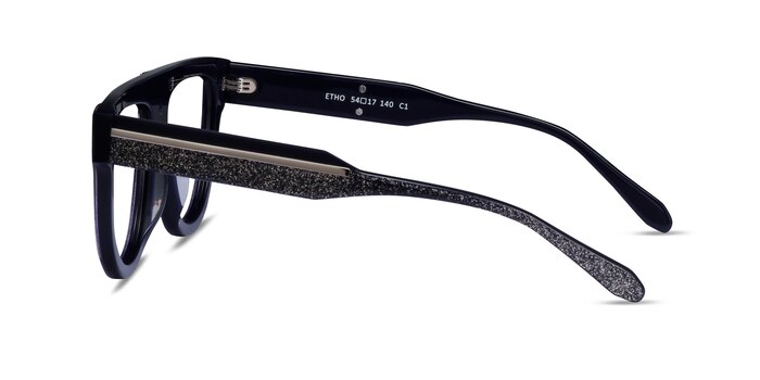 Etho Noir Acétate Montures de lunettes de vue d'EyeBuyDirect